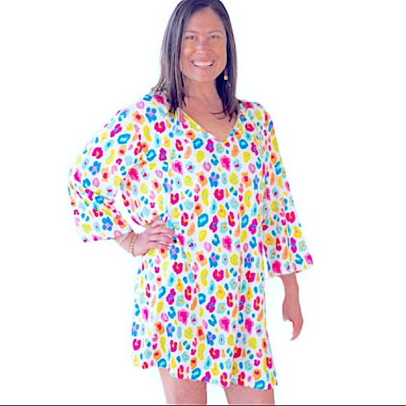 COPY - Colorful Leopard Women's Tunic Dress Size XXL NWOT - Picture 2 of 3